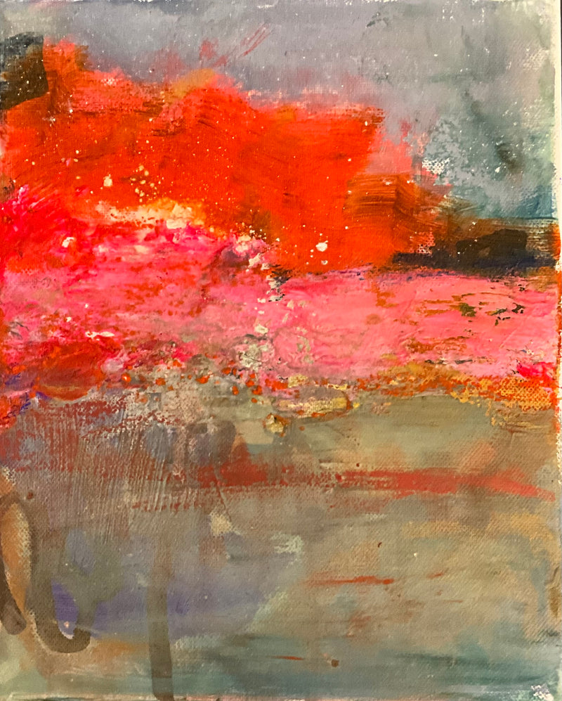 Bright sunset over the ocean